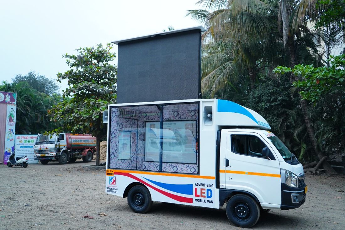 LED van parked for a road show